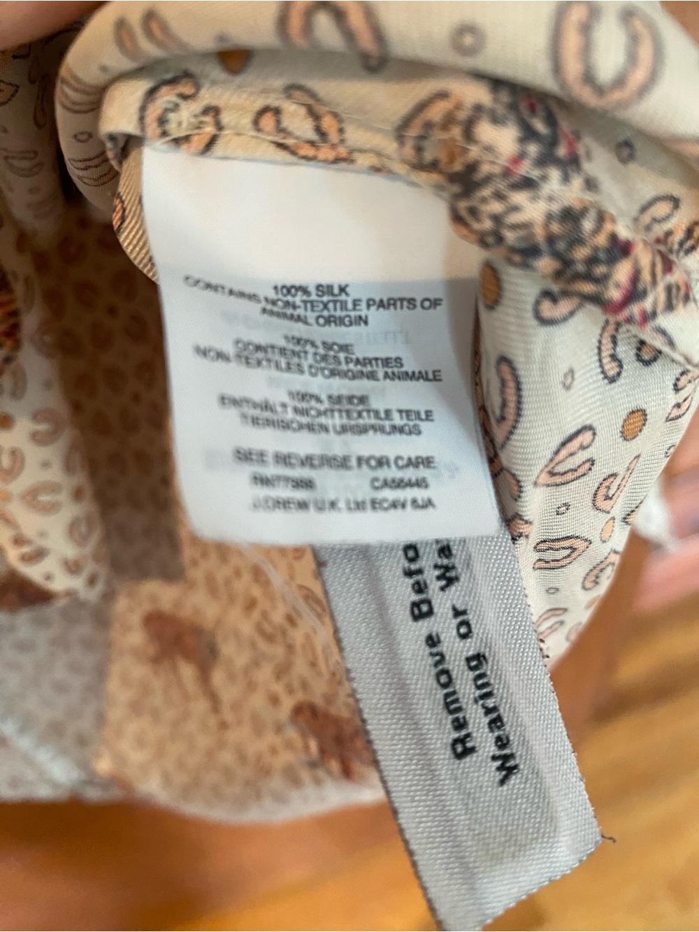 J.Crew Collection silk-twill button-up shirt in roaming tiger print - Picture 7 of 8